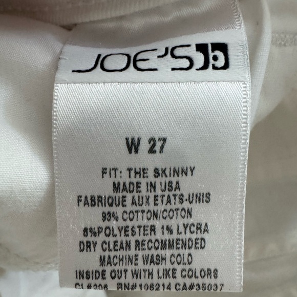 Joe’s Jean -The Skinny Jean size 27 -White color - Picture 6 of 7